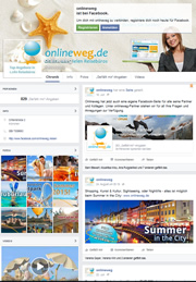 Reiseportal onlineweg.de auf Facebook