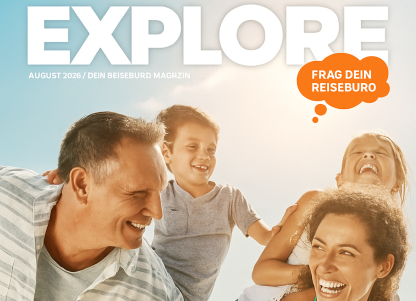 Bildausschnitt vom Reisemagazin EXPLORE Ausagbe 08/2025